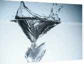 Spattend water closeup - Foto op Dibond - 90 x 60 cm