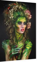 Body painted fantasy woman - Foto op Dibond - 60 x 90 cm