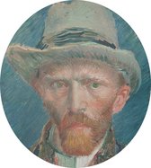 Zelfportret, Vincent van Gogh - Foto op Dibond - ⌀ 60 cm