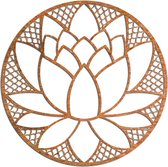Cortenstaal wanddecoratie Lotus Flower - Kleur: Roestkleur | x 80 cm