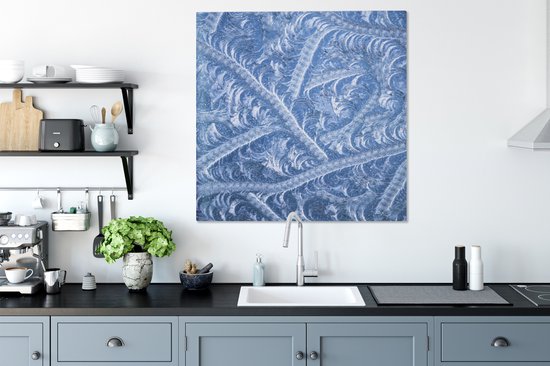 Tableau Toile Flocons de Glace La Reine des Neiges - 90x90 cm - Décoration murale