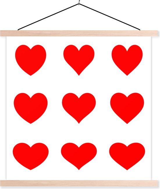illustration avec affiche scolaire neuf coeurs rouges lamelles plates ...