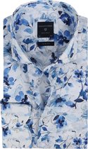 Profuomo SF Overhemd Bloemen Blauw - maat 41