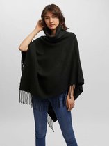 VERO MODA Leo Poncho Rep ZWART One Size