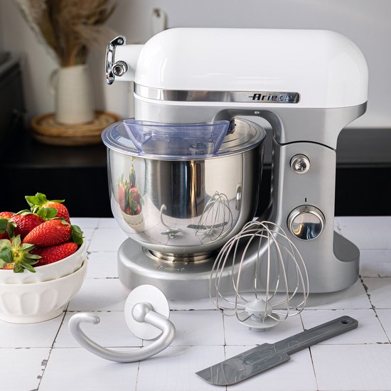 Ariete 1589/01 Moderna Keukenmachine - 1600 Watt - 11 snelheden - 5.5 liter - incl 3 accessoires - RVS - Wit van Ariete — afbeelding 5