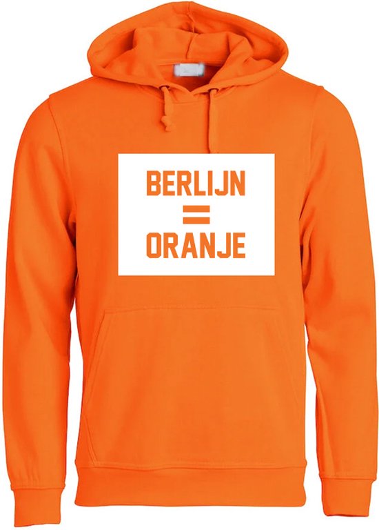 Berlijn is Oranje Hoodie | Nederlands Elftal | EK Duitsland | Unisex | Trui | Sweater | Hoodie | Capuchon | Zwart