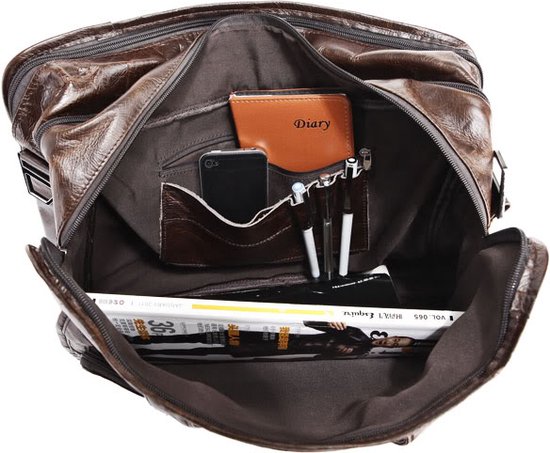 Sac en cuir cognac Topline