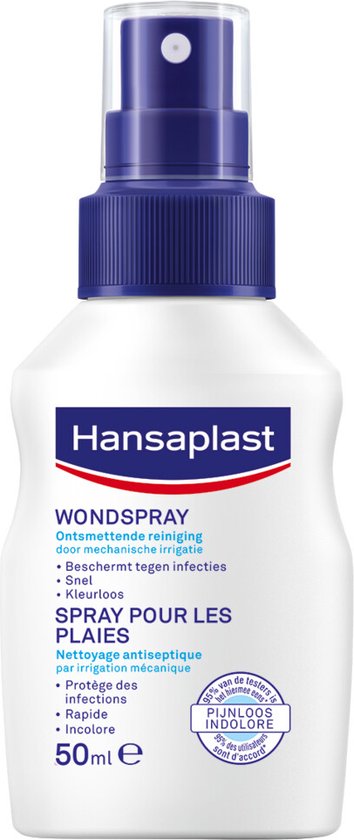 Hansaplast - Wondspray - 50ml - Wondreiniging - Huidvriendelijk