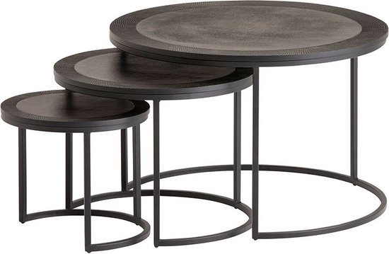 Siena salontafel set van 3, Black