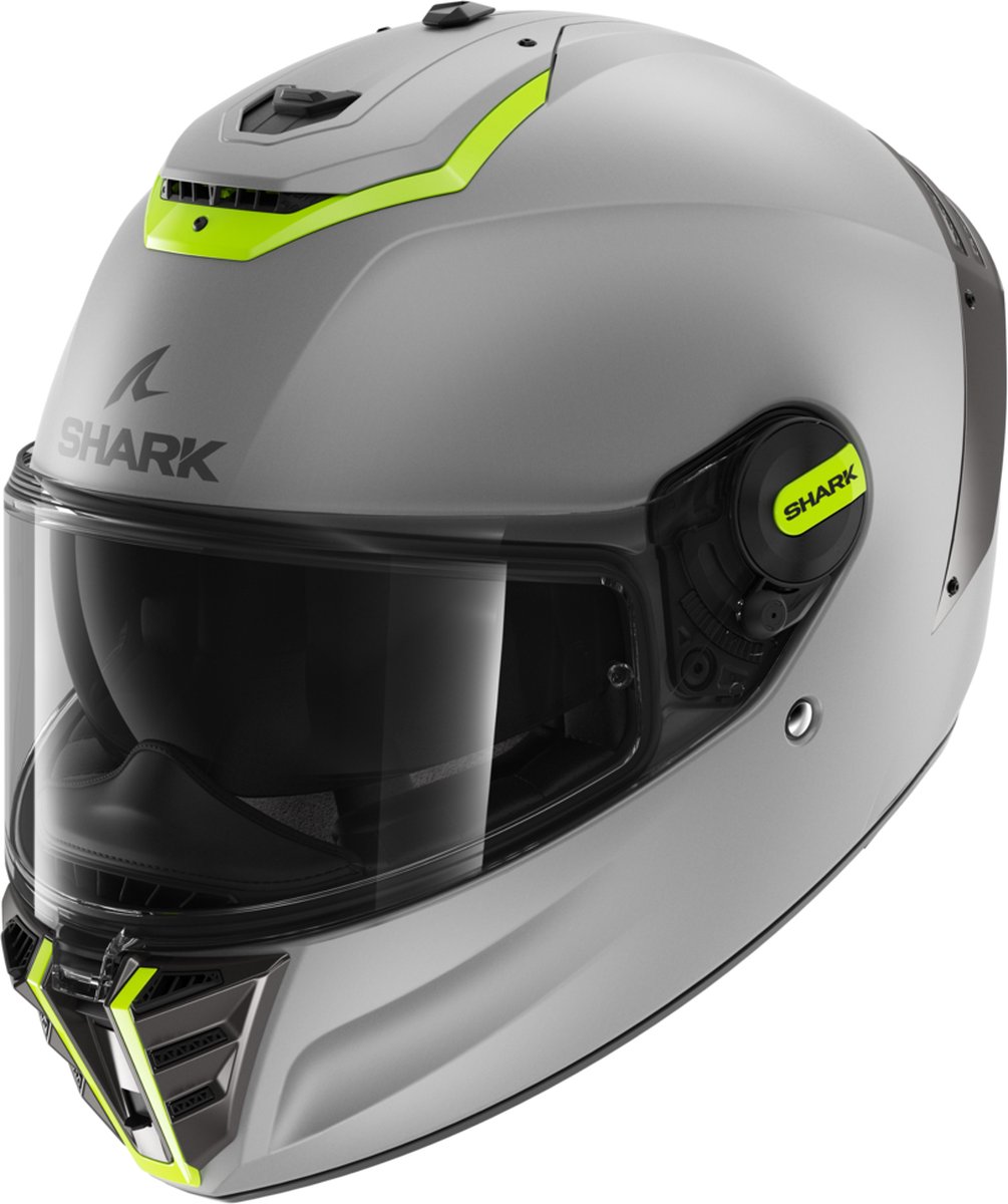 SHARK SPARTAN RS BLANK Mat SP Motorhelm IntegraalhelmZilver Geel Silver - Maat XXL