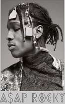 Allernieuwste Canvas Schilderij Hiphop Rapper A$AP Rocky 1 - Zwart Wit - ASAP Rocky Artiest -50 x 75 cm