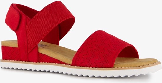 Skechers Bobs Desert Kiss dames sandalen rood - Maat 38 - Extra comfort - Memory Foam