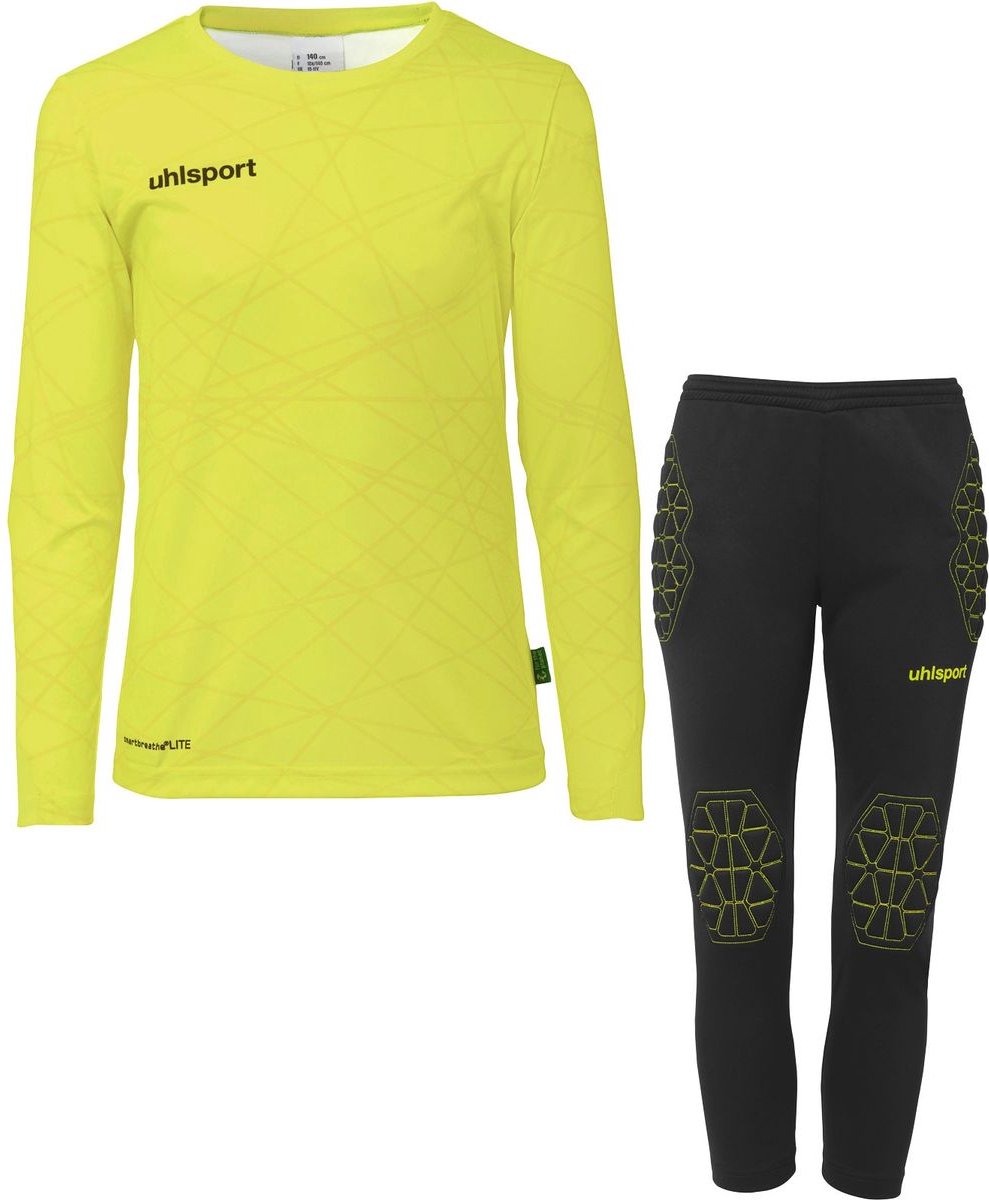 Uhlsport Prediction Keeperset Kinderen - Fluogeel / Zwart | Maat: 164