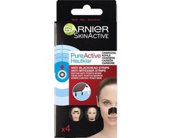 Garnier Pure Active Charcoal Anti Mee-Eters strip - Exfoliërende Strips voor Neus, Voorhoofd en Kin…