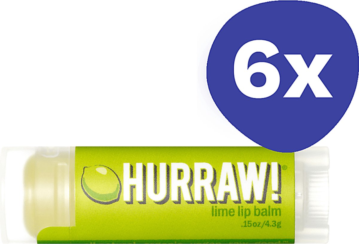 Goedkoopste Hurraw Lime Lippenbalsem (6x 4,3gr