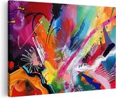 Artaza Peinture sur toile oeuvre abstraite colorée - 120x80 - Groot - Photo sur toile - Impression sur toile
