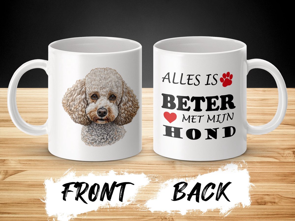 Mok Poodle Alles is beter met mijn hond - dog - doglover