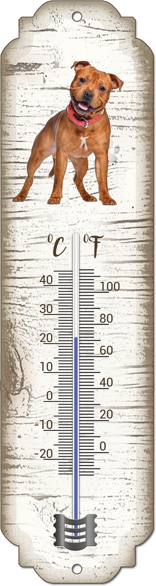 Thermometer: Engelse Staffordshire Bull Terriër | Hondenras | Temperatuur binnen en buiten | -25 tot +45C