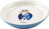 Smurfs Duvoplus - Voerbak - Kat - Potige Smurf Lage Eetkom 180ml - 14,2x14,2x2,5cm Wit/blauw - 1st