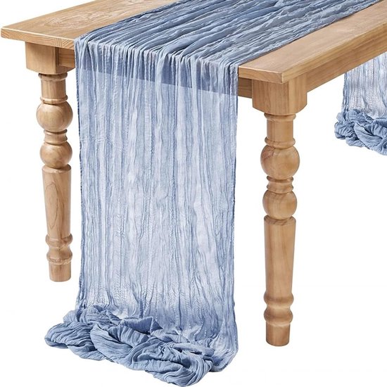 SANLEHAUSE Runner Da Tavola In Lino Bianco Crema Beige 32 X 220 Cm, Runner Da Tavola Di Alta - 4