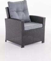 In And OutdoorMatch Premium Tuinstoelen Barney - outdoor loungestoel - loungestoel - Lounge - ijzergrijs - 70 x 73 x 82 cm
