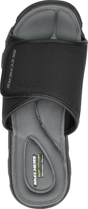 Skechers heren slippers zwart - Maat 46 - Extra comfort - Memory Foam