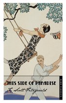 Een vrouw in een jurk met bloemenprint slingert aan een schommel. Titel: This Side of Paradise.