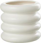 J-Line Cachepot Bouees Porcelaine Blanc Small