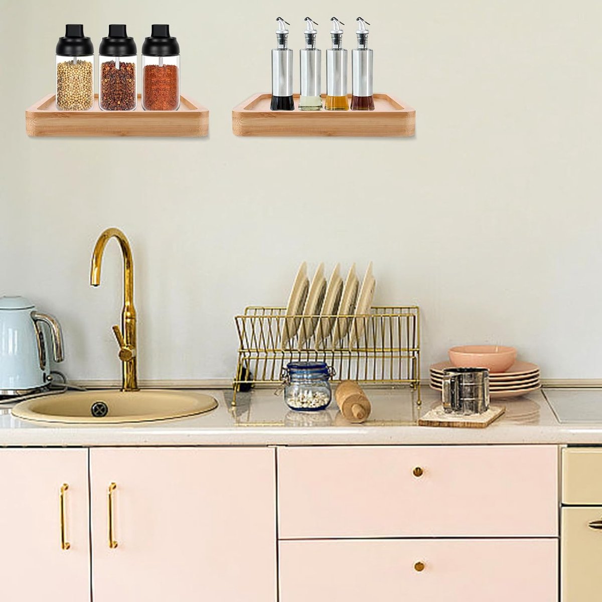 Zwart zwevende houten wandplanken, Picture Display Ledge Plank Breed paneel voor slaapkamer kantoor keuken woonkamer, D-J, walnoot, 120cm