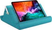 Tablet Pillow Holder for Multi-Angle Stand Up to 12.9" - Sea Blue, Xmas Gift for iPad and eReader tablet holder for bed