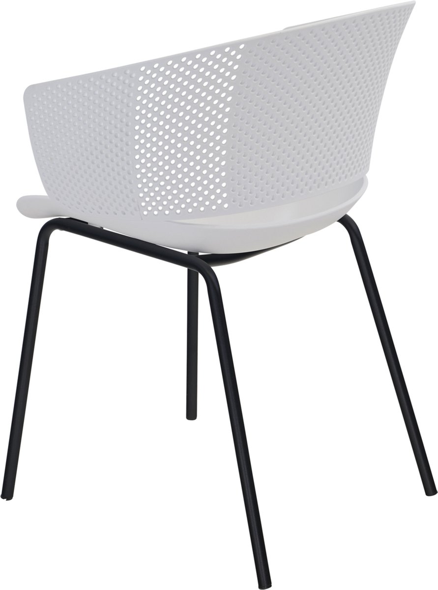 Lesli Living Chaise bistrot Lille - Blanc - 56x45∕55x79cm - Set de 4