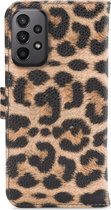My Style Flex Wallet Telefoonhoesje geschikt voor Samsung Galaxy A23 Hoesje Bookcase Portemonnee - Leopard