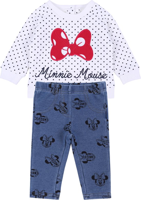 Crème polka dot sweater+getry MINNIE Disney