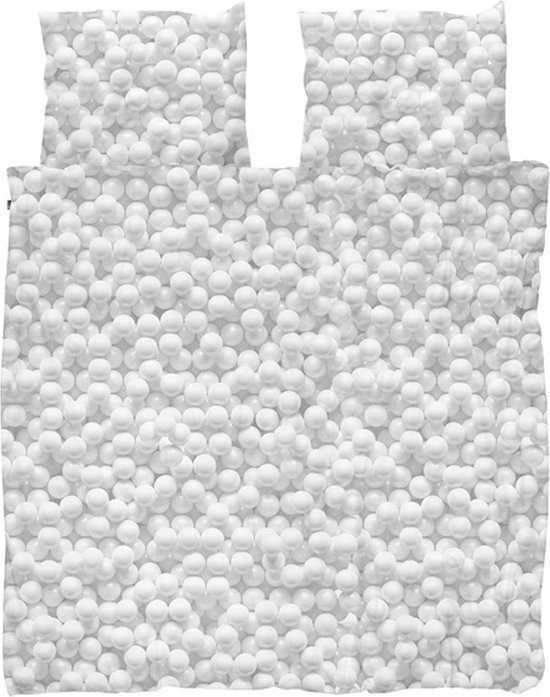 Snurk dekbedovertrek Ball Pit white - 1-persoons (140x200/220 cm incl. 1 sloop)