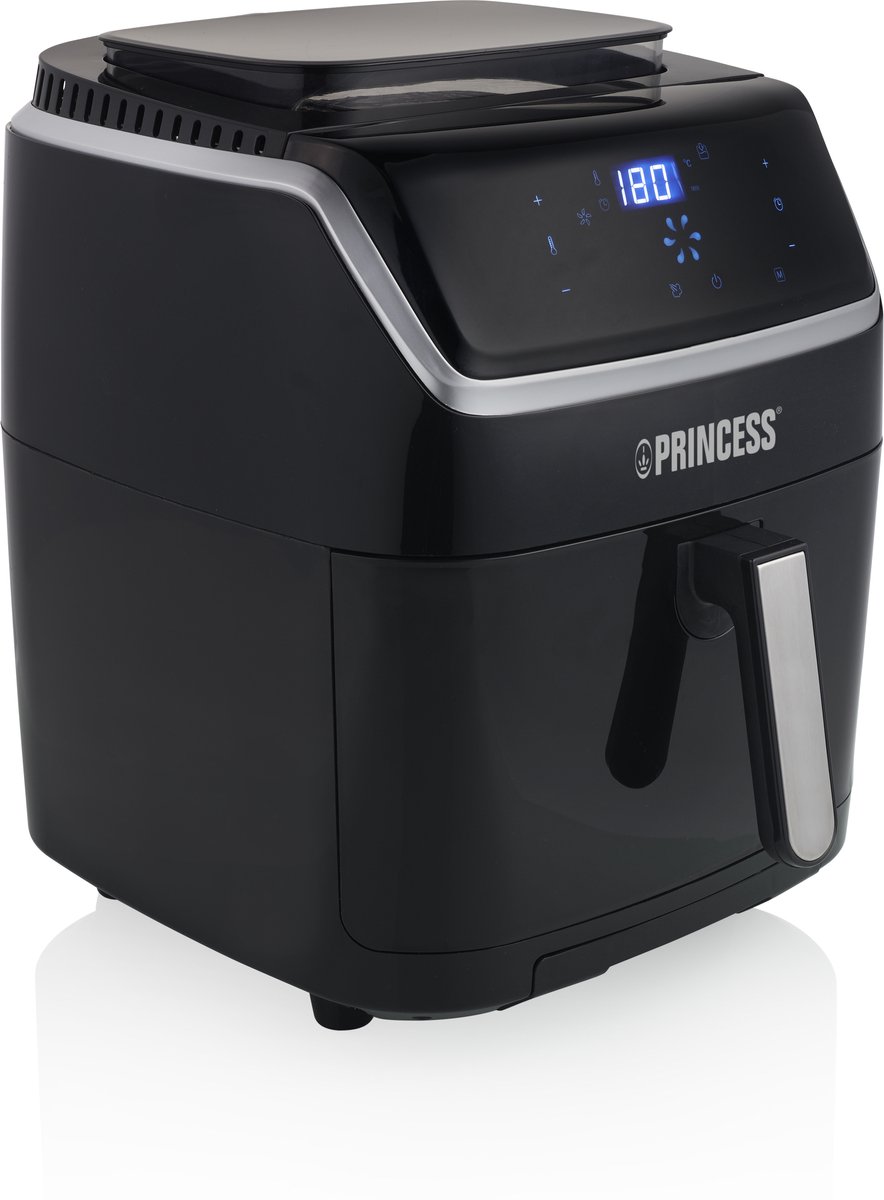 Princess Heteluchtfriteuse 182080 - Stoomfunctie - 2-in-1 Stoomoven en Airfryer – 8 voorgeprogrammeerde programma's - Groot 6.5 liter - 1700W - Zwart