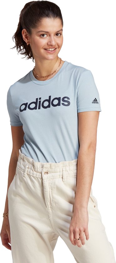 adidas Sportswear LOUNGEWEAR Essentials Slim Logo T-shirt - Dames - Blauw- XS