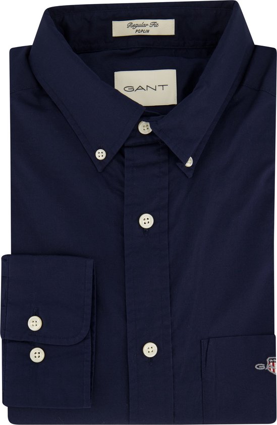 Gant casual overhemd donkerblauw
