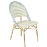 vidaXL - 3-delige - Loungeset - met - kussens - bamboe - crèmewit