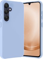 Hoesje Geschikt voor Samsung A25 Hoesje Siliconen Cover Case - Hoes Geschikt voor Samsung Galaxy A25 Hoes Back Case - Lichtblauw