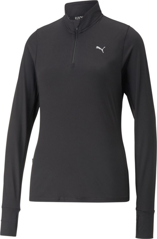 PUMA RUN FAVORITE 1/4 ZIP W Dames Sporttrui - Zwart - Maat L