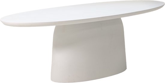Table à manger Myrna de Giga Meubel - Ovale 300 cm - Aspect béton Wit