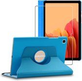 ebestStar - Hoes voor Samsung Galaxy Tab A7 10.4 T505 (2022, 2020), Roterende Etui, 360° Draaibare hoesje, Blauw + Gehard Glas