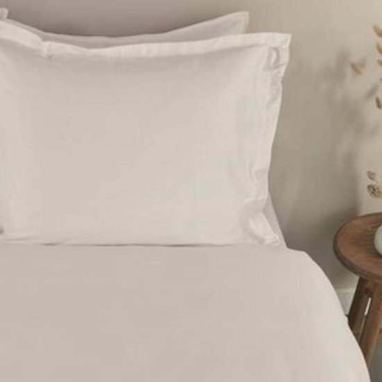 Ambiante Satin Uni dekbedovertrek - Tweepersoons - 200x200/220 cm - Wit van Ambiante — afbeelding 5