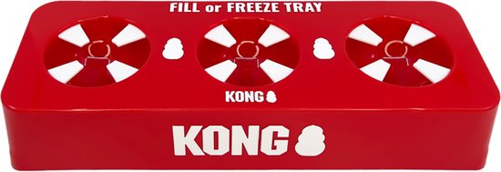 KONG Fill or Freeze Tray – Vulstation - Vullen, Koelen en Bevriezen – Voor honden – Verwennen – Verkoeling – Traktatie – Makkelijk – met Siliconen flapjes - 8,6 x 14,5 x 42,1 cm