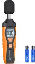 Premium Decibelmeter - DB Meter - Geluidsmeter Inclusief Batterijen - Oranje