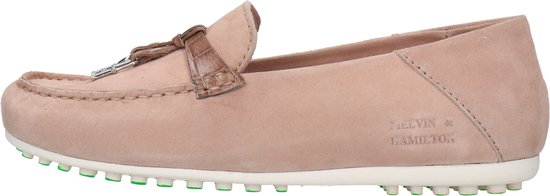 Melvin & Hamilton Thea 2 - Mocassins Femme Cuir Fait Main, Semelle Cuir Et Gomme Beige