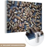 MuchoWow® Peinture sur Verre - Bouchons sur Pile - 180x120 cm - Peintures sur Verre Acrylique - Photo sur Glas