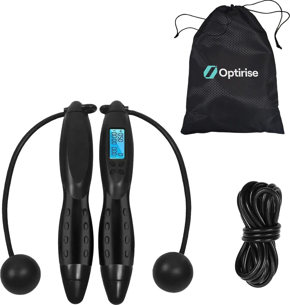 Springtouw - Jump Rope - Volwassenen en Kinderen - Springtouw Zonder Touw - Crosstraining - Hyrox - Crossfit - Fitness - Speedrope - Optirise op Prijzenvolger.com