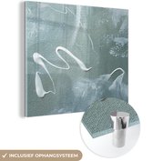 MuchoWow® Glasschilderij 20x20 cm - Schilderij acrylglas - Acrylverf - Design - Abstract - Foto op glas - Schilderijen