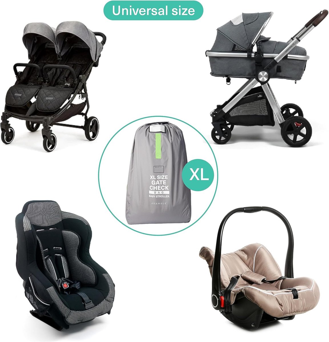 Sac Poussette Sac Transport Siège Auto Étui Poussette Voyage